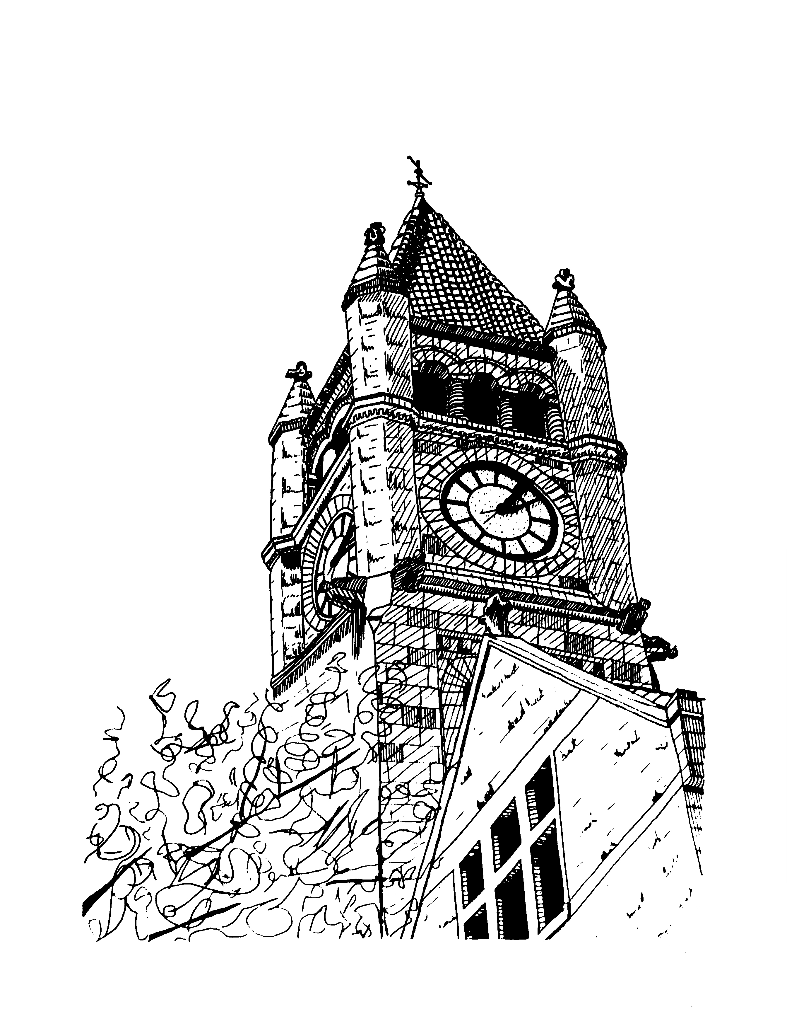 Xenia Clock Tower | Art by Elizabeth Hope